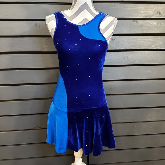 Flying Camel Designs Royal Blue Skating Dress medium adult - Picture 8 of 10